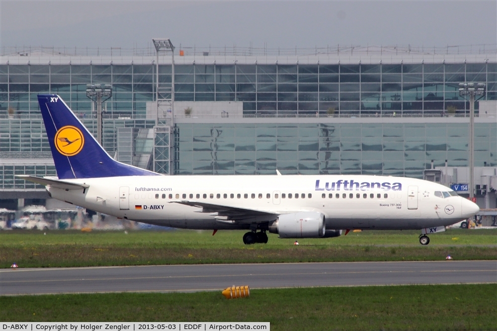 D-ABXY, 1989 Boeing 737-330 C/N 24563, One of Lufthansa´s old girls on taxi to parking position...