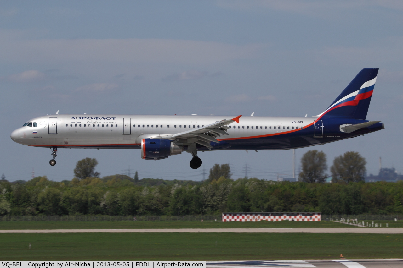 VQ-BEI, 2009 Airbus A321-211 C/N 4148, Aeroflot, Airbus A321-211, CN:4148, Aircraft Name: S. Korolev