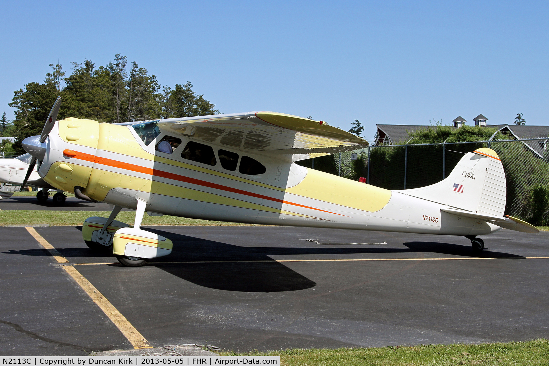 N2113C, 1953 Cessna 195B Businessliner C/N 16098, This beauty of a Cessna 195 based at Frontier Airpark made a sunny day trip to Friday Harbor