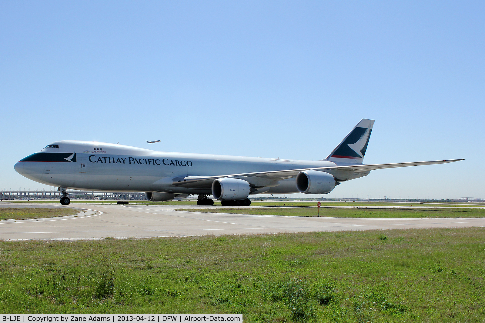 B-LJE, 2011 Boeing 747-867F/SCD C/N 39242, Cathay Pacific 747-8F at DFW Airport
