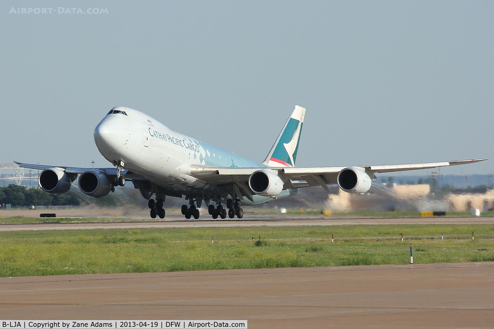 B-LJA, 2011 Boeing 747-867F/SCD C/N 39238, Cathay Pacific 747-8F at DFW Airport