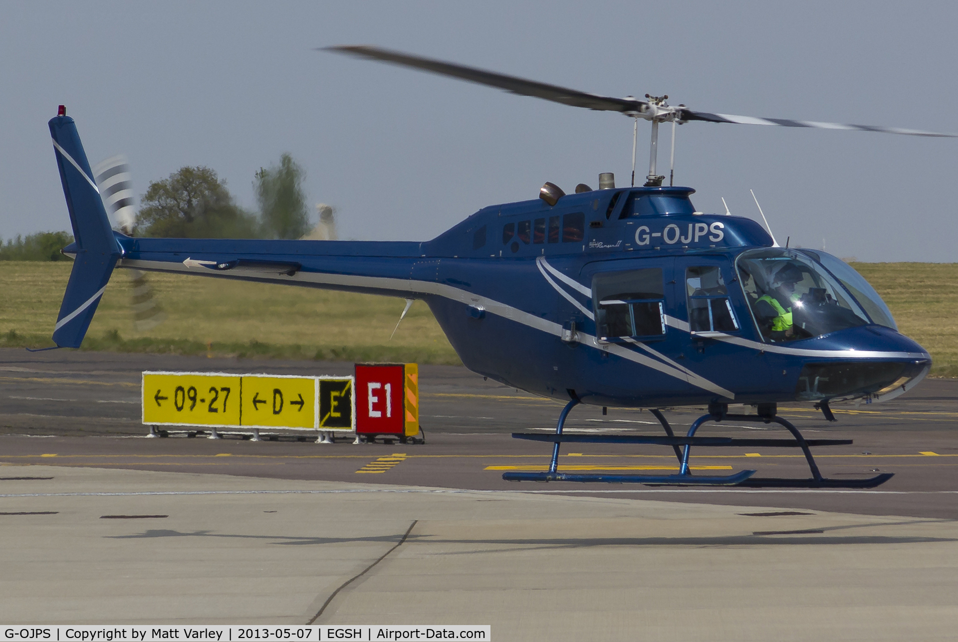 G-OJPS, 1974 Bell 206B JetRanger II C/N 1484, Arriving at SaxonAir.