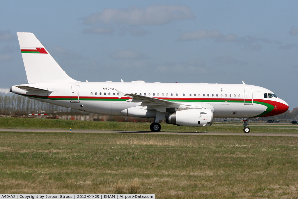 A40-AJ, 2012 Airbus A319-133CJ C/N 4992, Royal visit to Amsterdam