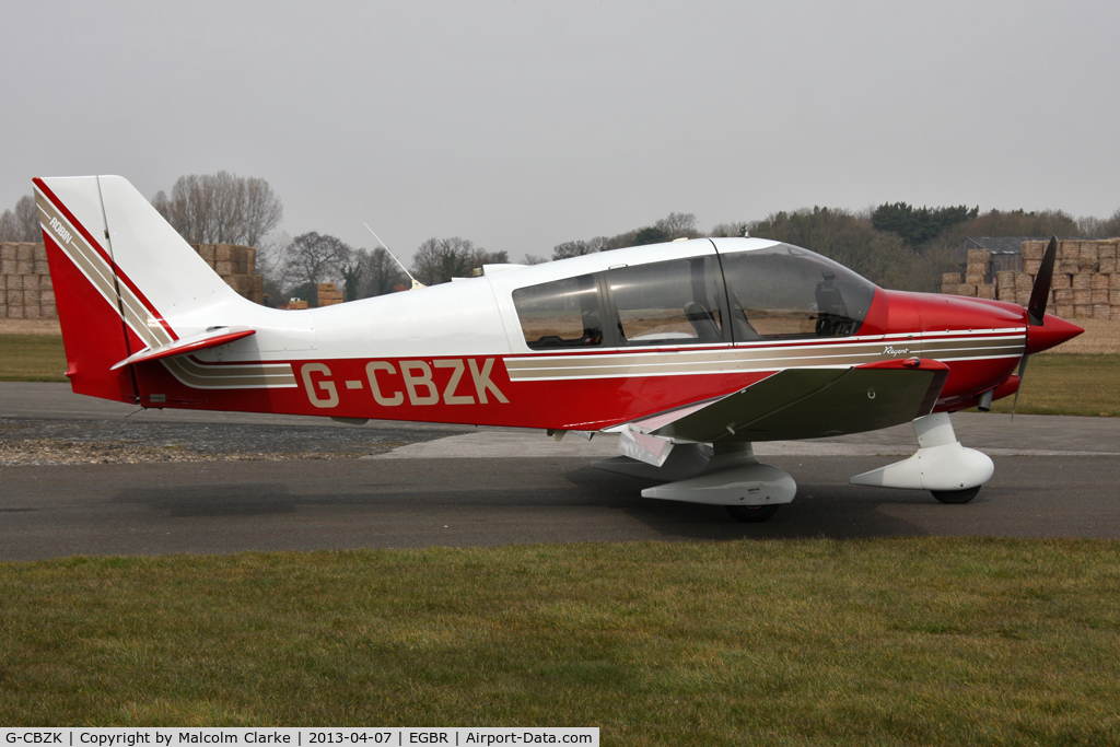 G-CBZK, 2002 Robin DR-400-180 Regent Regent C/N 2543, Robin DR-400-180 Regent at The Real Aeroplane Company's Spring Fly-In, Breighton Airfield, April 2013.