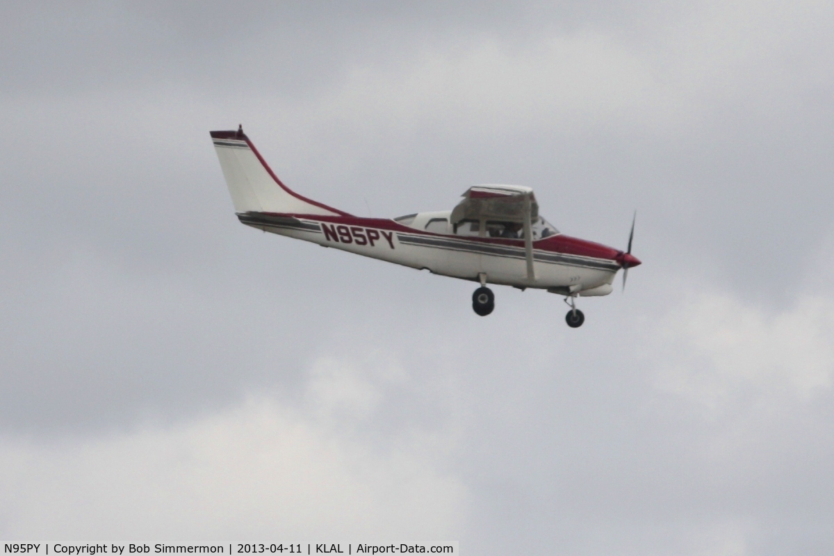 N95PY, 1964 Cessna 210E Centurion C/N 21058514, Arriving at Sun N Fun 2013 - Lakeland, FL