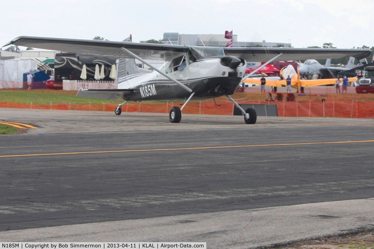 N185M, 1981 Cessna A185F Skywagon 185 C/N 18504264, Arriving at Sun N Fun 2013 - Lakeland, FL