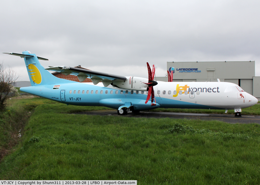 VT-JCY, 2012 ATR 72-600 (72-212A) C/N 1064, Delivered but still stored at LFBO