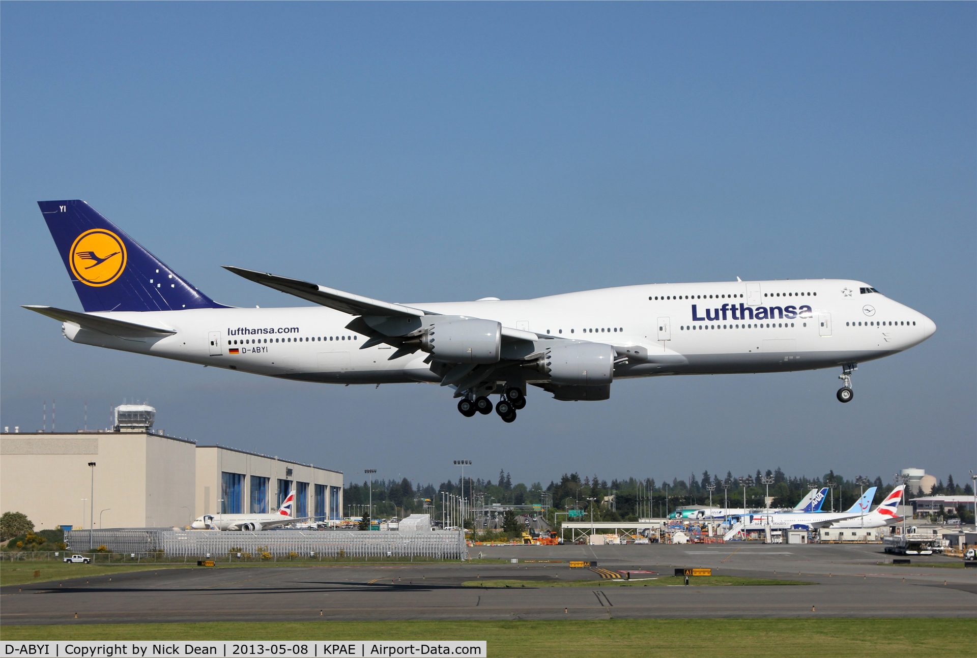 D-ABYI, 2013 Boeing 747-830 C/N 37833, KPAE/PAE