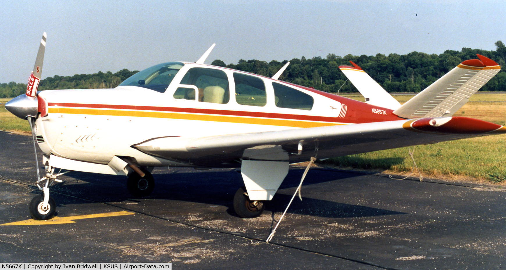 N5667K, 1964 Beech S35 Bonanza C/N D-7598, 1987, prior to sale to final owner.