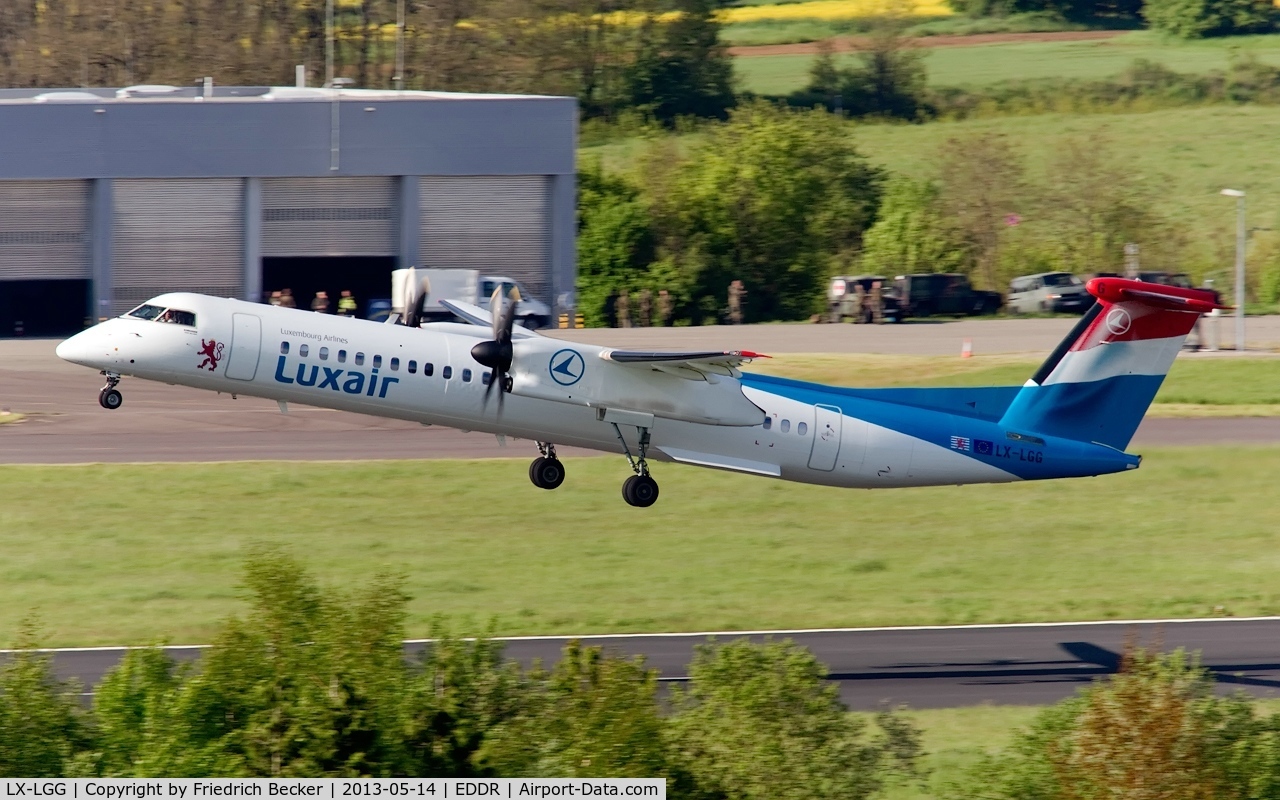 LX-LGG, 2012 Bombardier DHC-8-402Q Dash 8 Dash 8 C/N 4418, departure via RW27