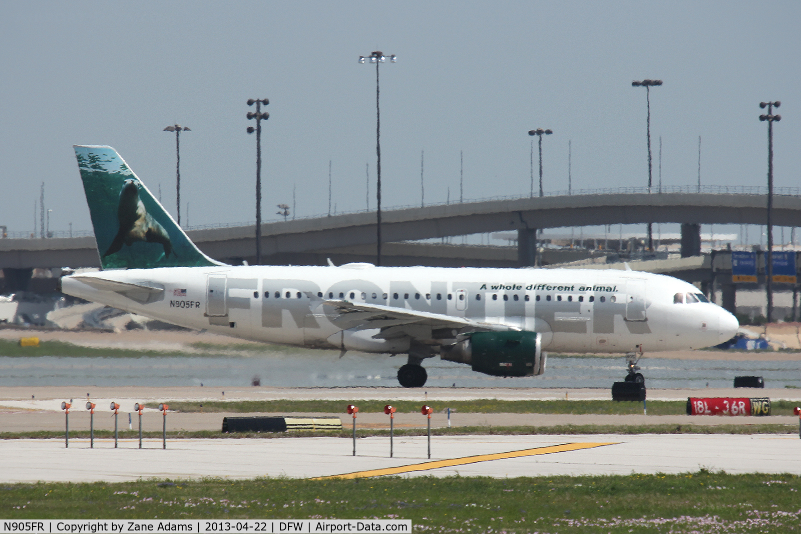 N905FR, 2001 Airbus A319-111 C/N 1583, Frontier Airlines at DFW Airport