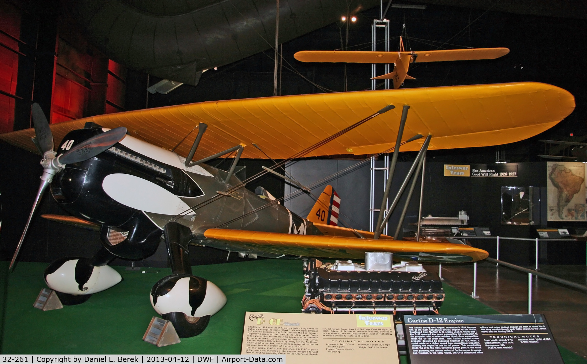 32-261, 1932 Curtiss P-6E Hawk C/N 32-261, This is the only surviving original P-6 Hawk; although it wears the markings 32-240, her real identity is 32-261.