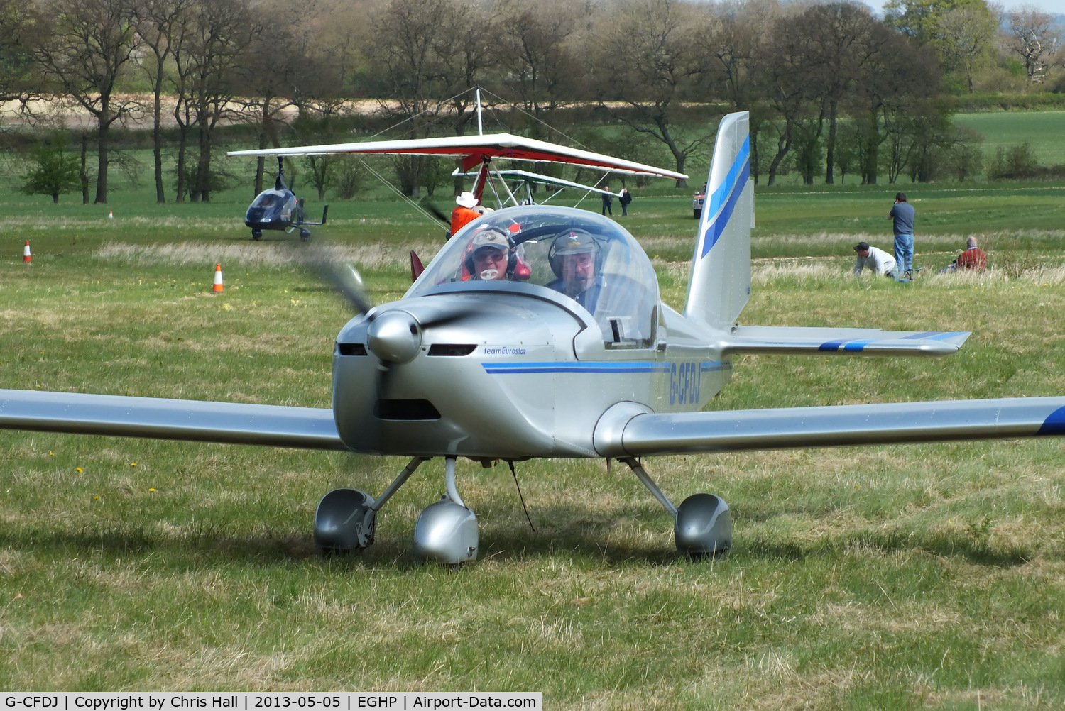 G-CFDJ, 2008 Cosmik EV-97 TeamEurostar UK C/N 3209, at the LAA Microlight Trade Fair, Popham