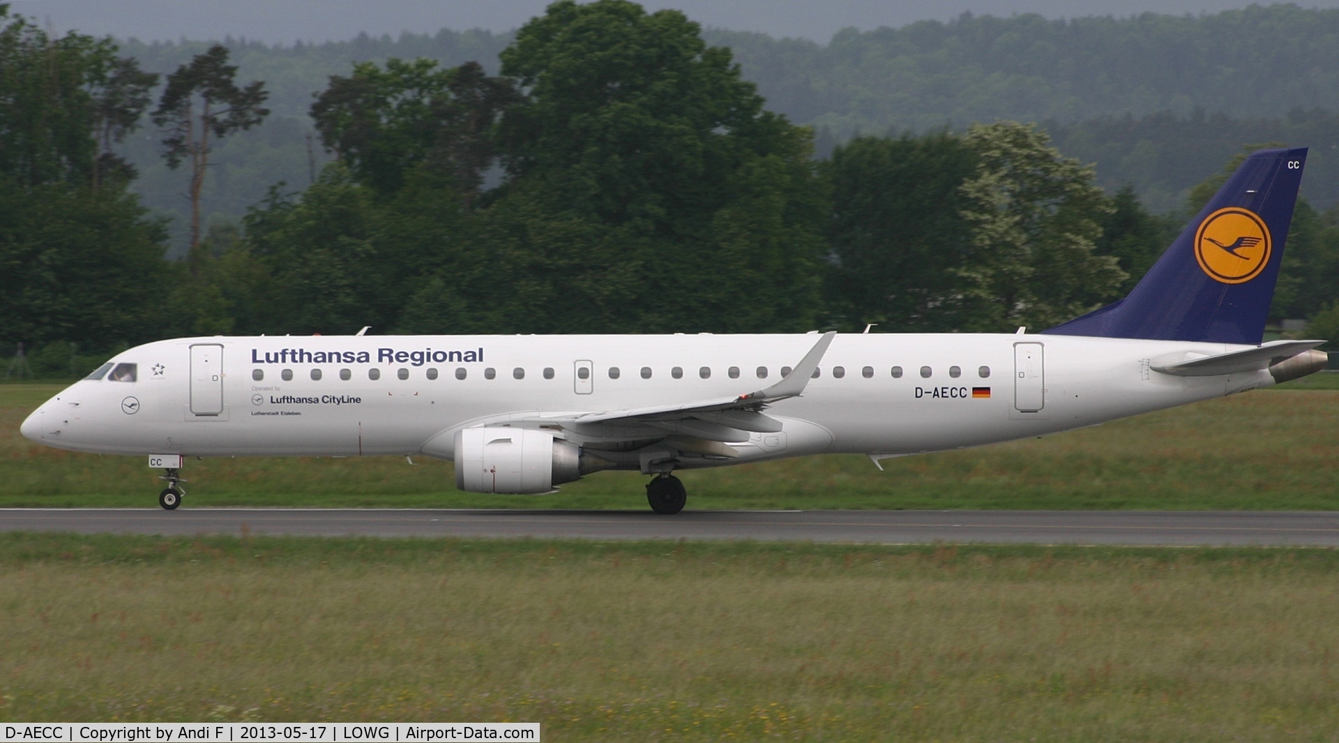 D-AECC, 2009 Embraer 190LR (ERJ-190-100LR) C/N 19000333, Lufthansa Regional (CityLine) Embraer ERJ-190-100LR