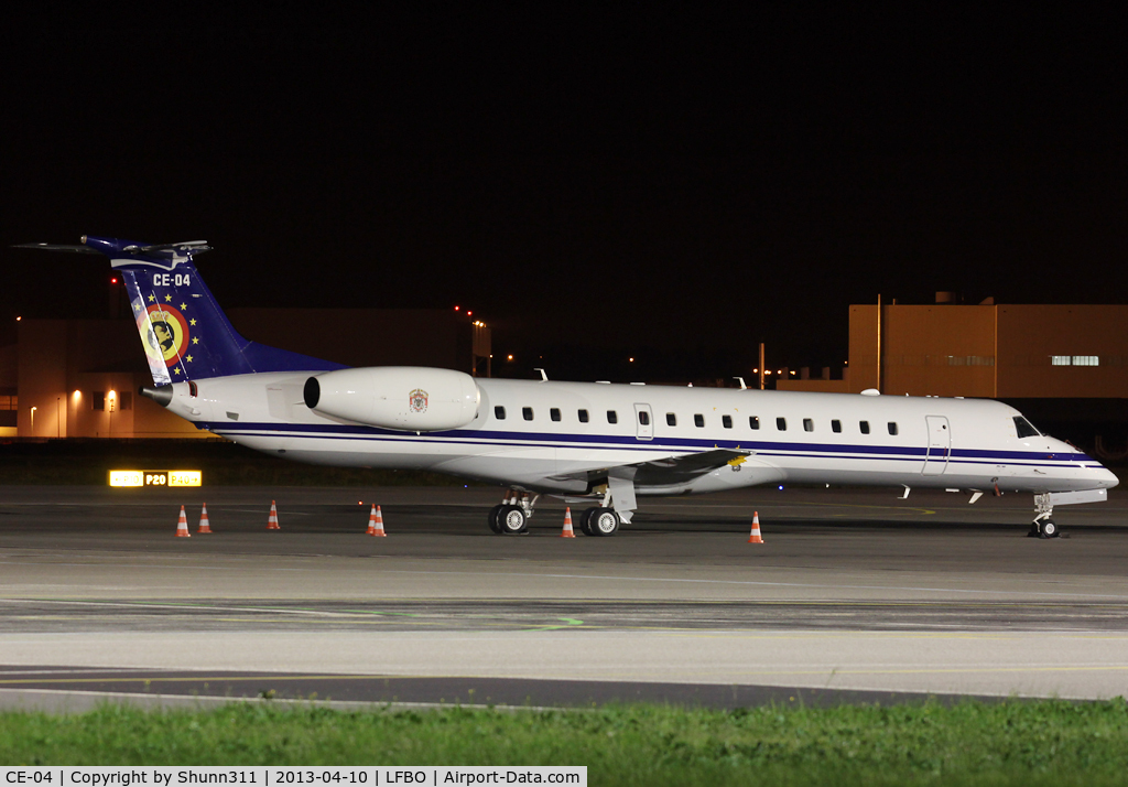 CE-04, 2001 Embraer ERJ-145LR (EMB-145LR) C/N 145548, Parked at the old Terminal for the night... New c/s