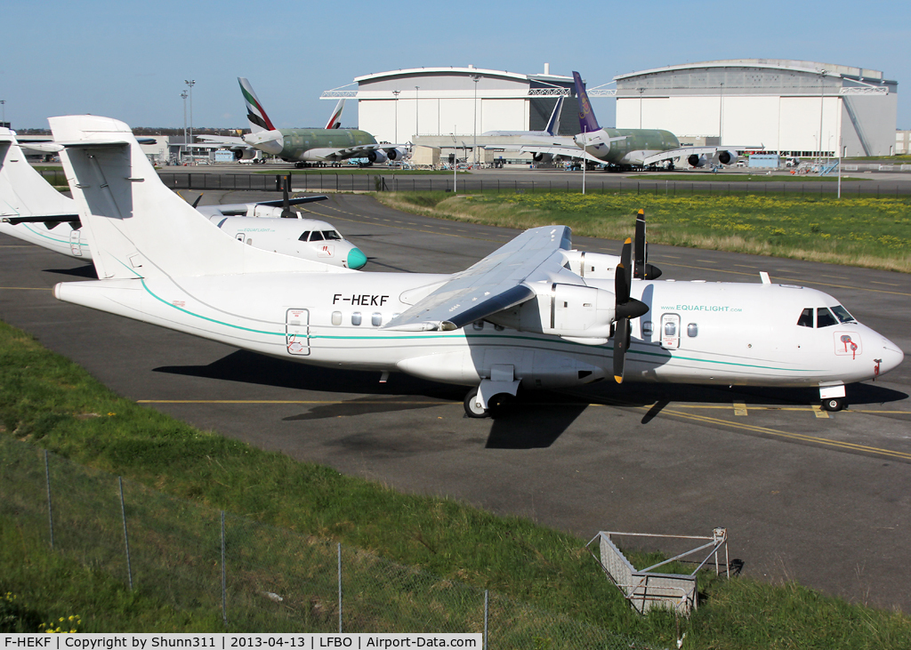 F-HEKF, 1990 ATR 42-320 C/N 173, Parked at Latecoere Aeroservice facility...