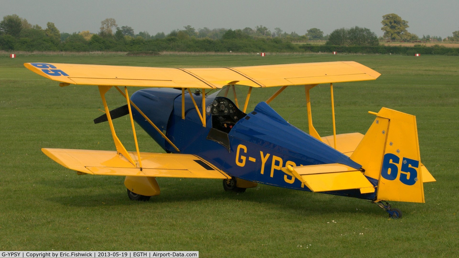 G-YPSY, 1988 Andreasson BA-4B C/N PFA 038-10352, 1. G-YPSY at Shuttleworth Flying Day and LAA Party in the Park, May 2013.