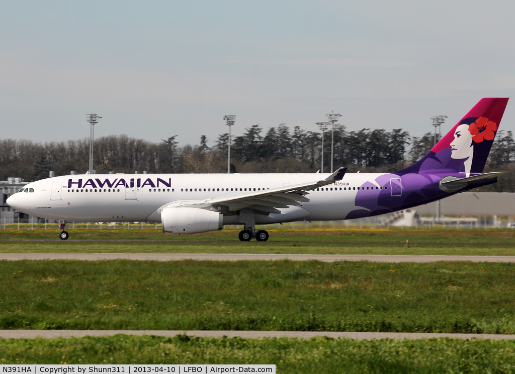 N391HA, 2013 Airbus A330-243 C/N 1399, Delivery day...
