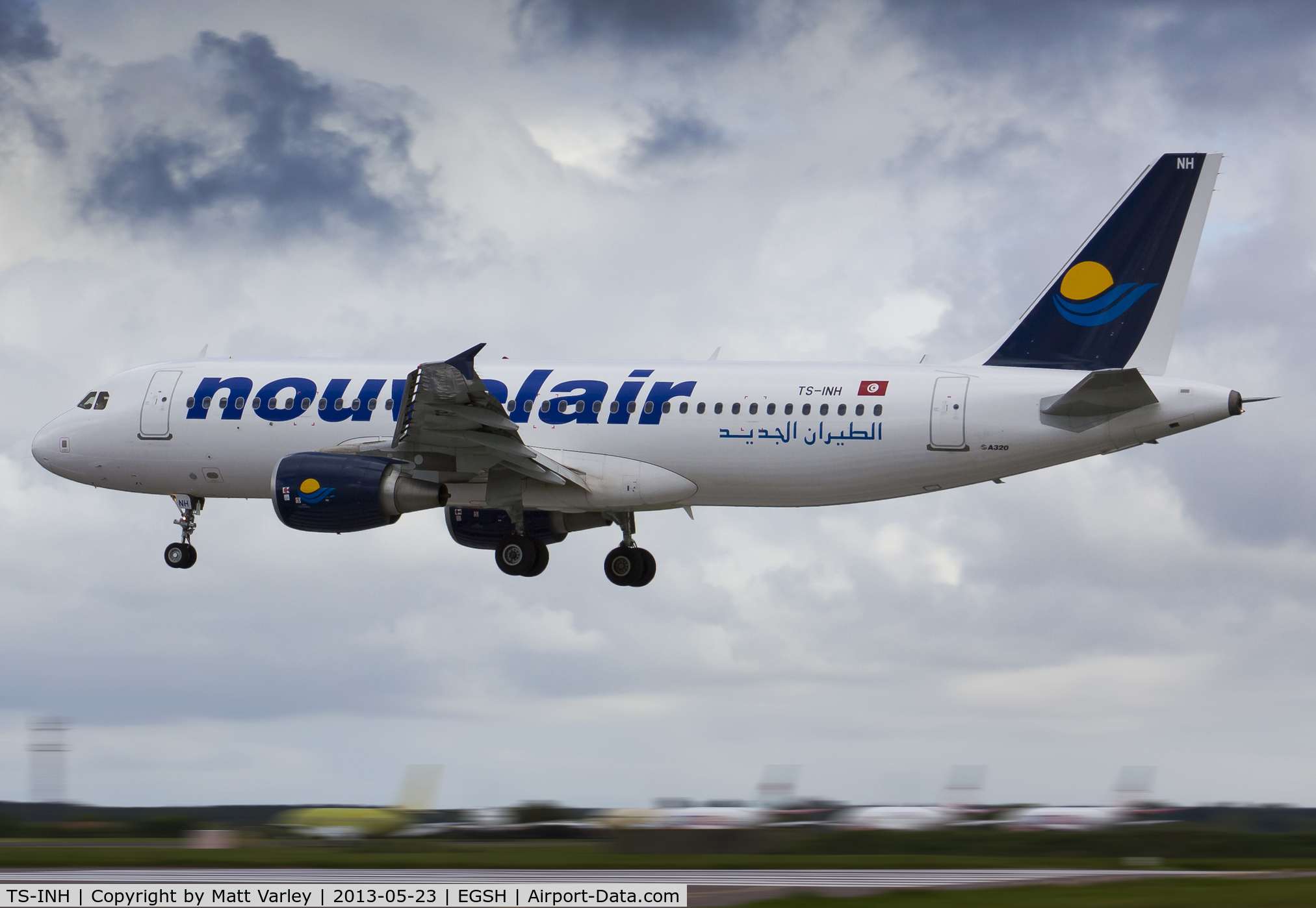 TS-INH, 2011 Airbus A320-214 C/N 4623, Arriving at a dull NWI...