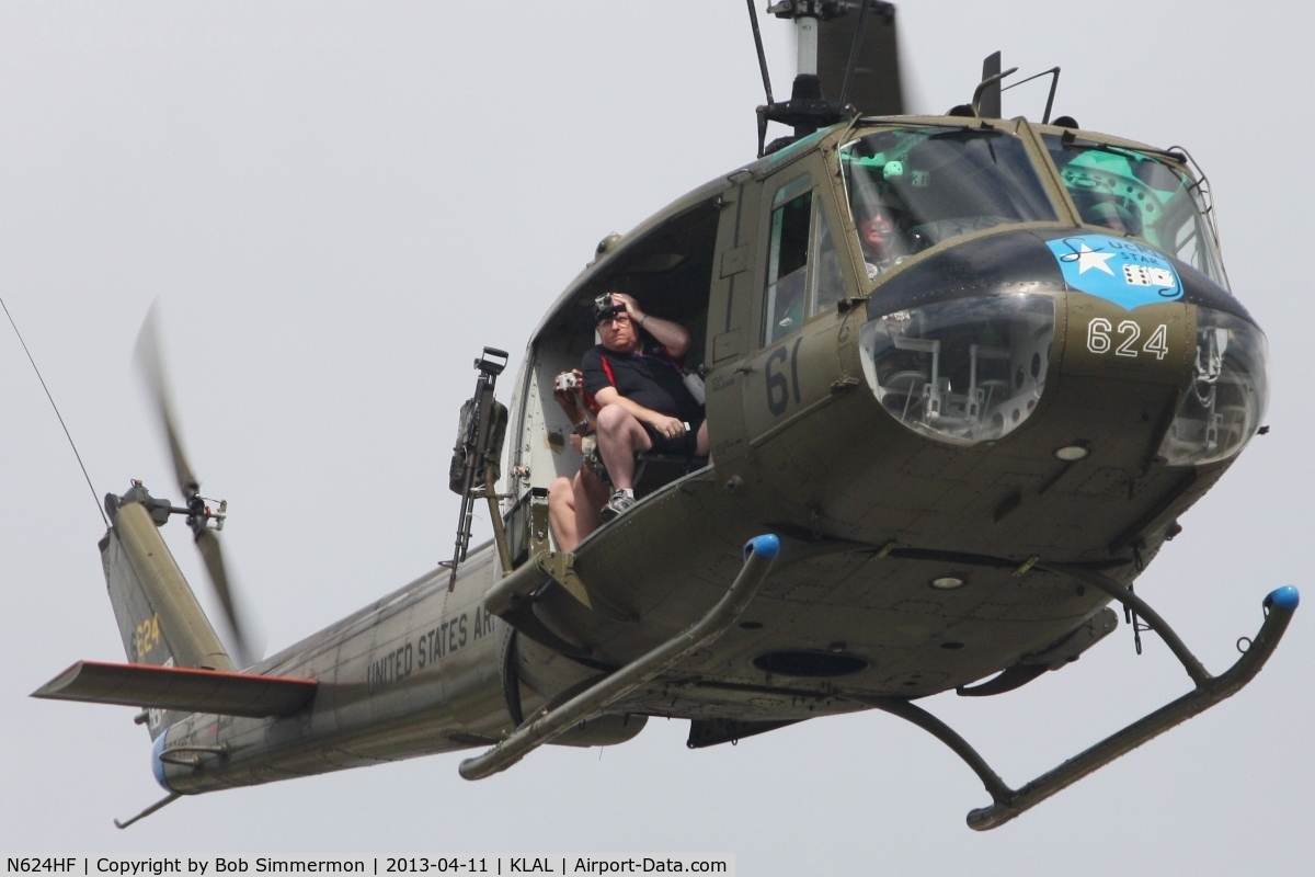 N624HF, 1966 Bell UH-1D Iroquois C/N 8819, Taking rides at Sun N Fun 2013 - Lakeland, FL