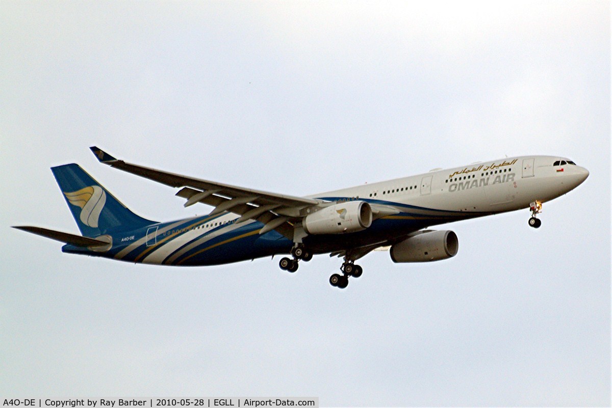 A4O-DE, 2009 Airbus A330-343 C/N 1093, Airbus A330-343X [1093] (Oman Air) Home~G 28/05/2010