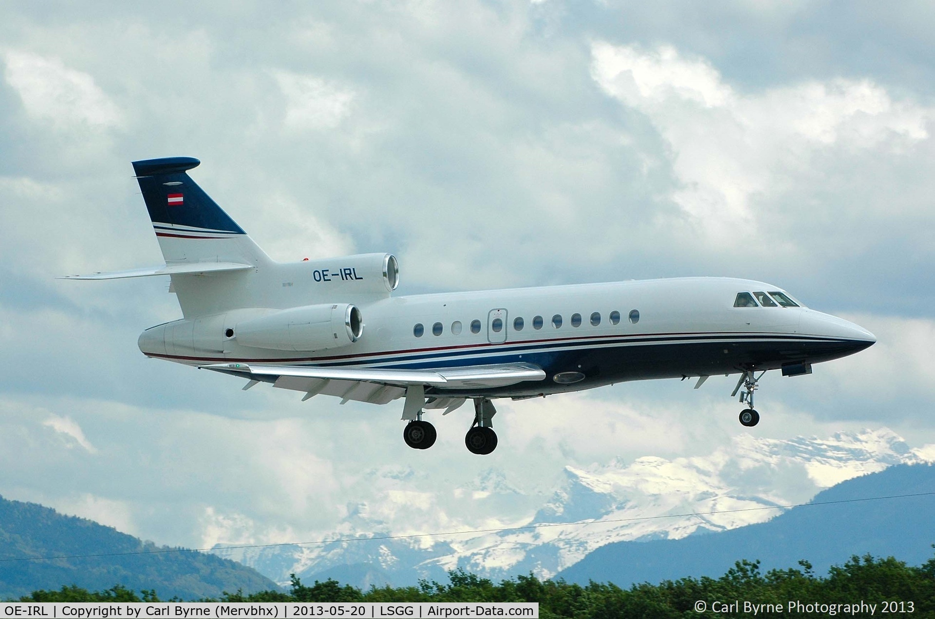 OE-IRL, 2003 Dassault Falcon 900EX C/N 118, Taken from the park at the 05 threshold.