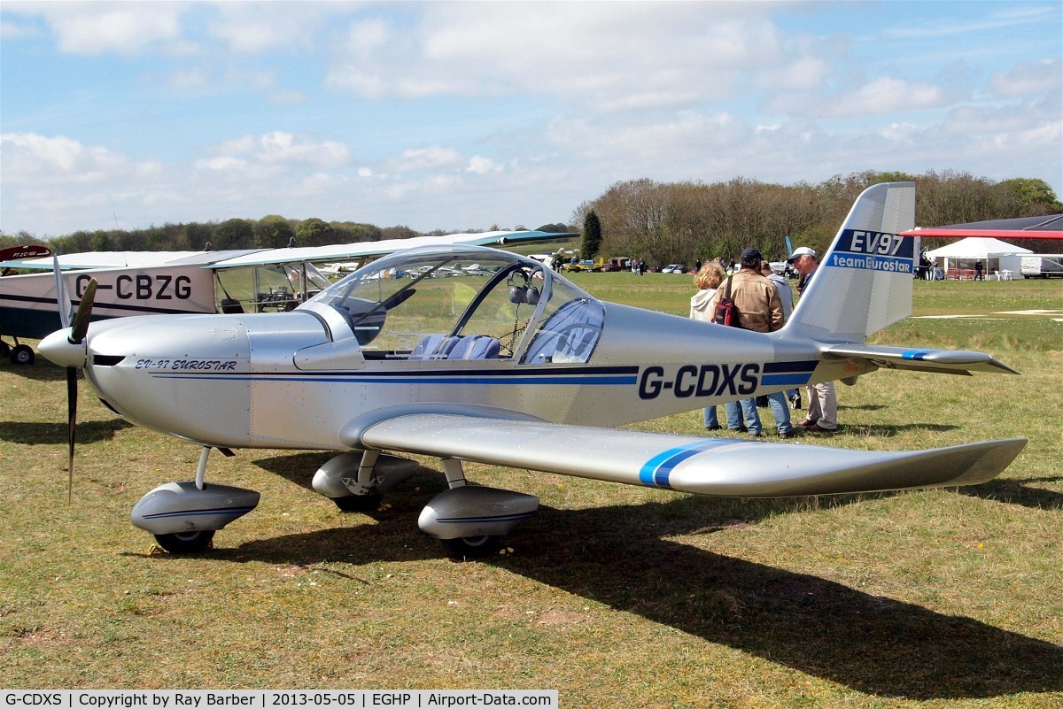 G-CDXS, 2006 Cosmik EV-97 TeamEurostar UK C/N 2627, Aerotechnik EV-97 Eurostar [2006-2627] Popham~G 05/05/2013