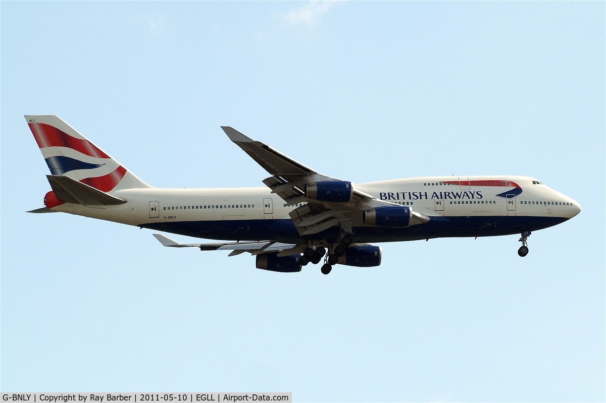 G-BNLY, 1993 Boeing 747-436 C/N 27090, Boeing 747-436 [27090] (British Airways) Home~G 10/05/2011