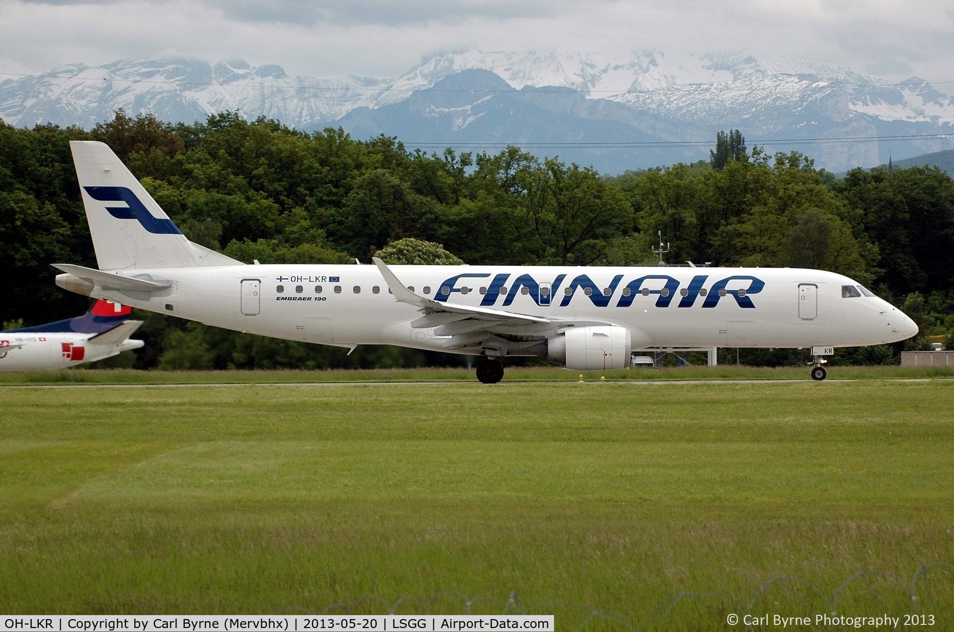 OH-LKR, 2011 Embraer 190LR (ERJ-190-100LR) C/N 19000436, Taken from the park at the 05 threshold.