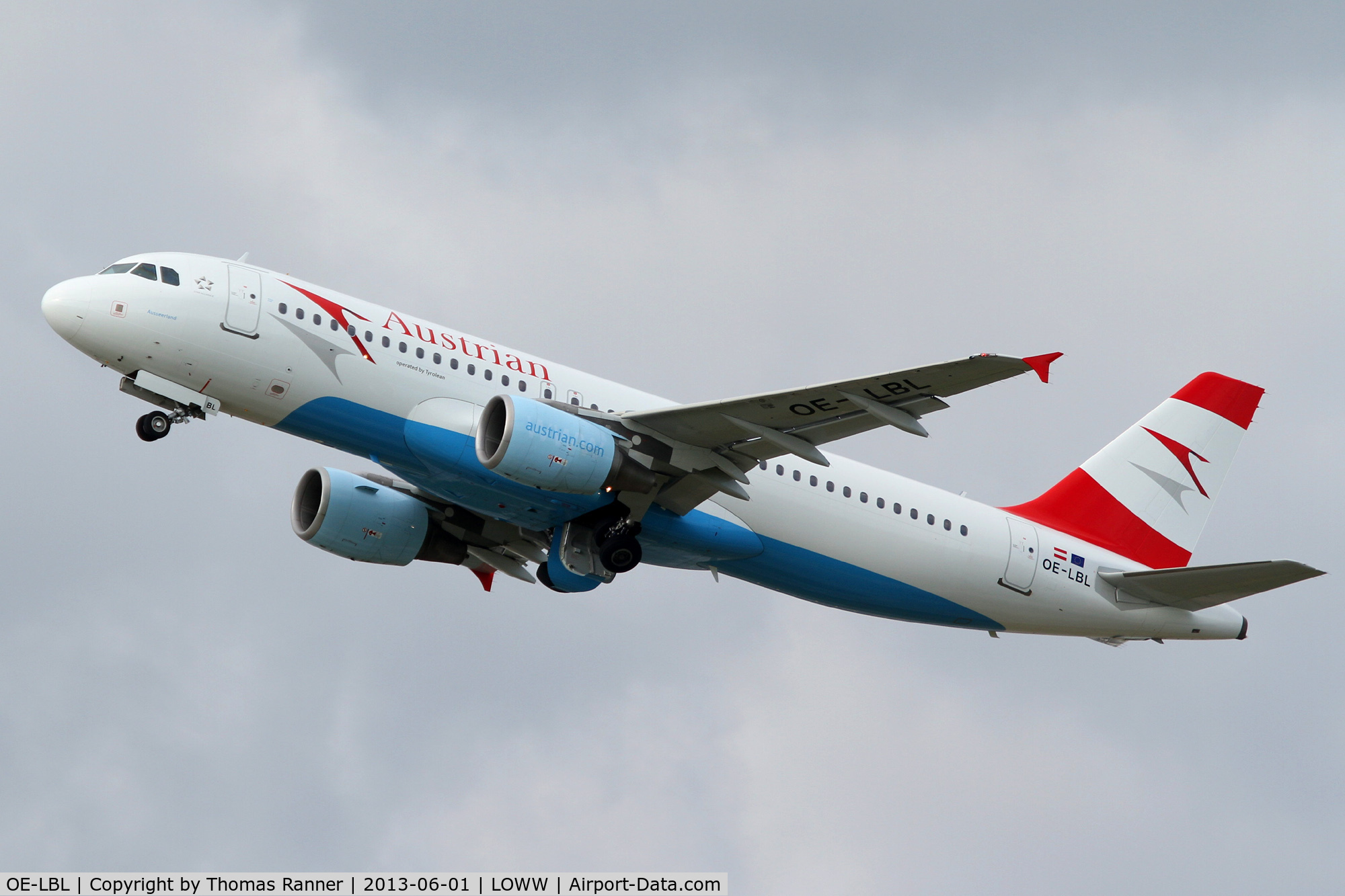 OE-LBL, 2003 Airbus A320-214 C/N 2009, Austrian Airbus A320