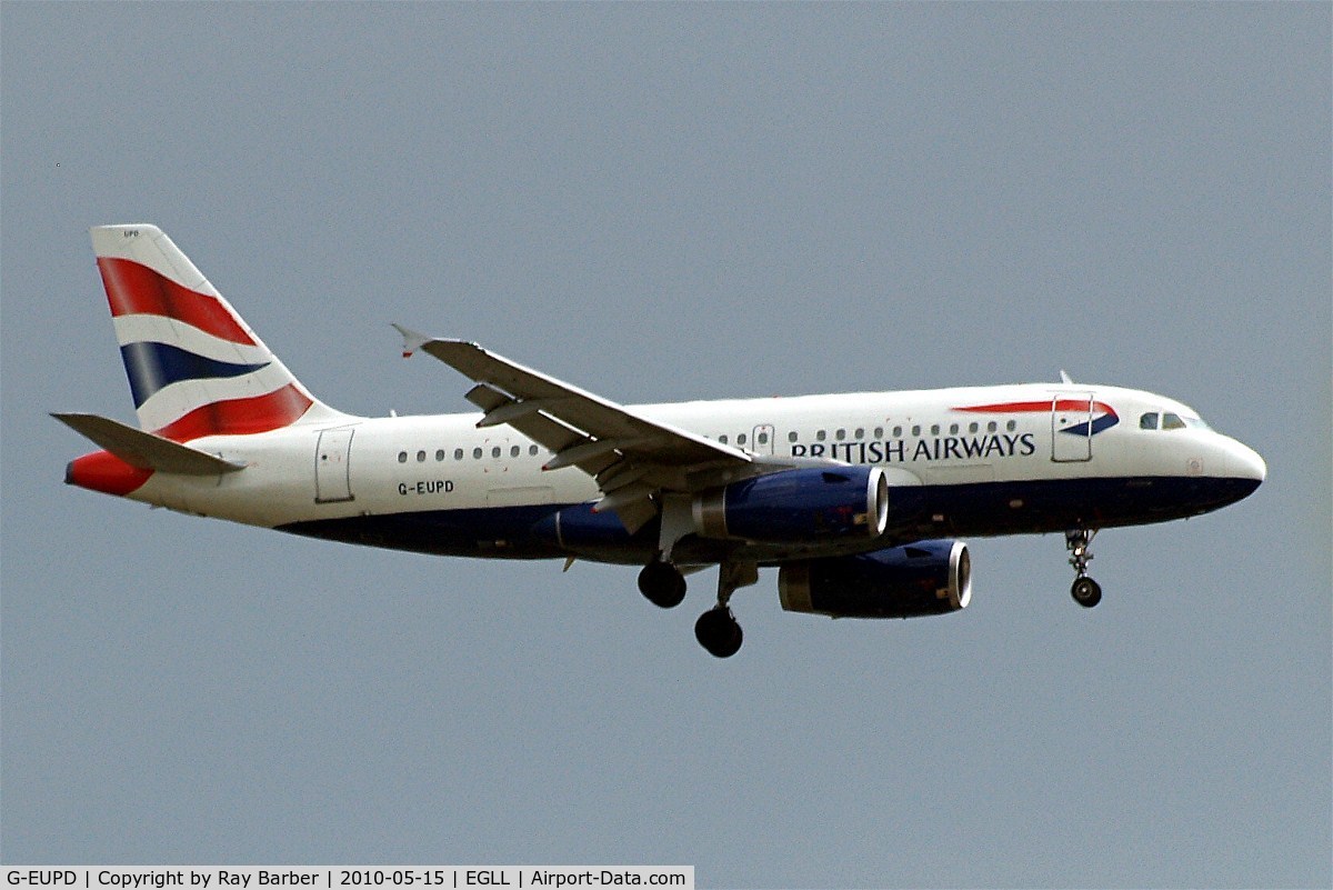 G-EUPD, 1999 Airbus A319-131 C/N 1142, Airbus A319-131 [1142] (British Airways) Home~G 15/05/2010
