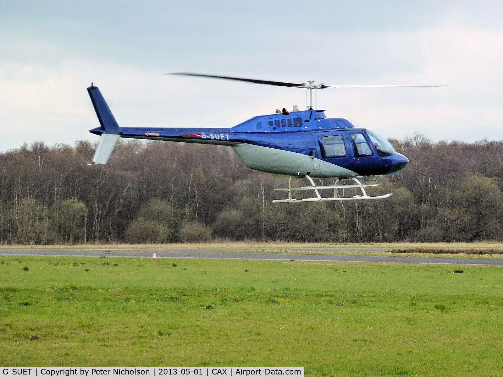 G-SUET, 1968 Bell 206B JetRanger II C/N 314, Bell 206B JetRanger visitor to Carlisle in May 2013.