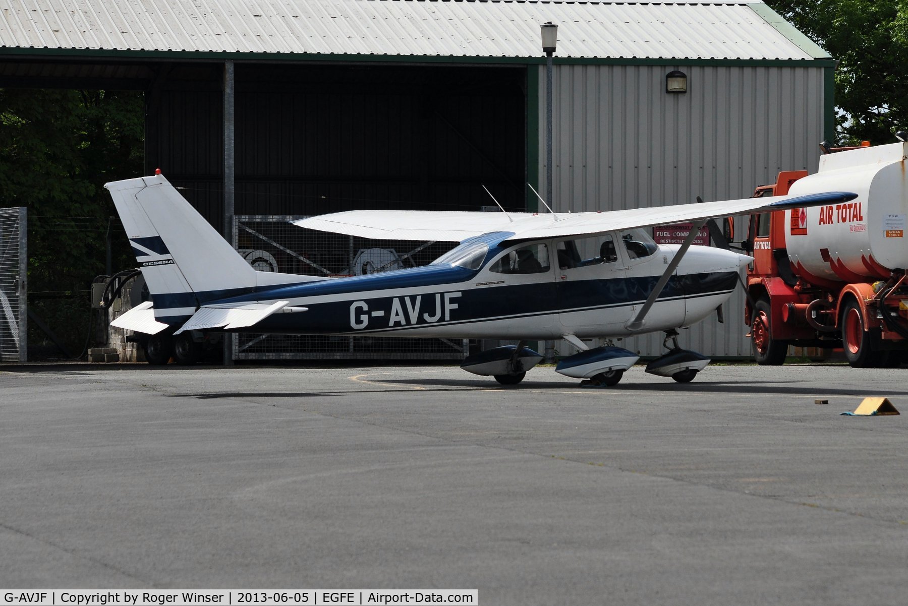 G-AVJF, 1967 Reims F172H Skyhawk C/N 0393, Resident Reims (Cessna) Skyhawk operated by FlyWales.