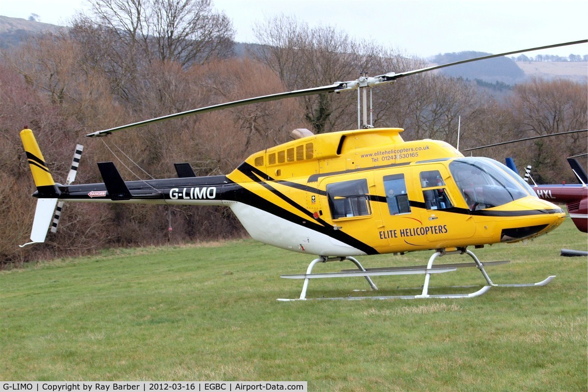 G-LIMO, 1980 Bell 206L-1 LongRanger II C/N 45476, Bell 206L-1 Long Ranger [45475] (Elite Helicopters) Cheltenham Racecourse~G 16/03/2012