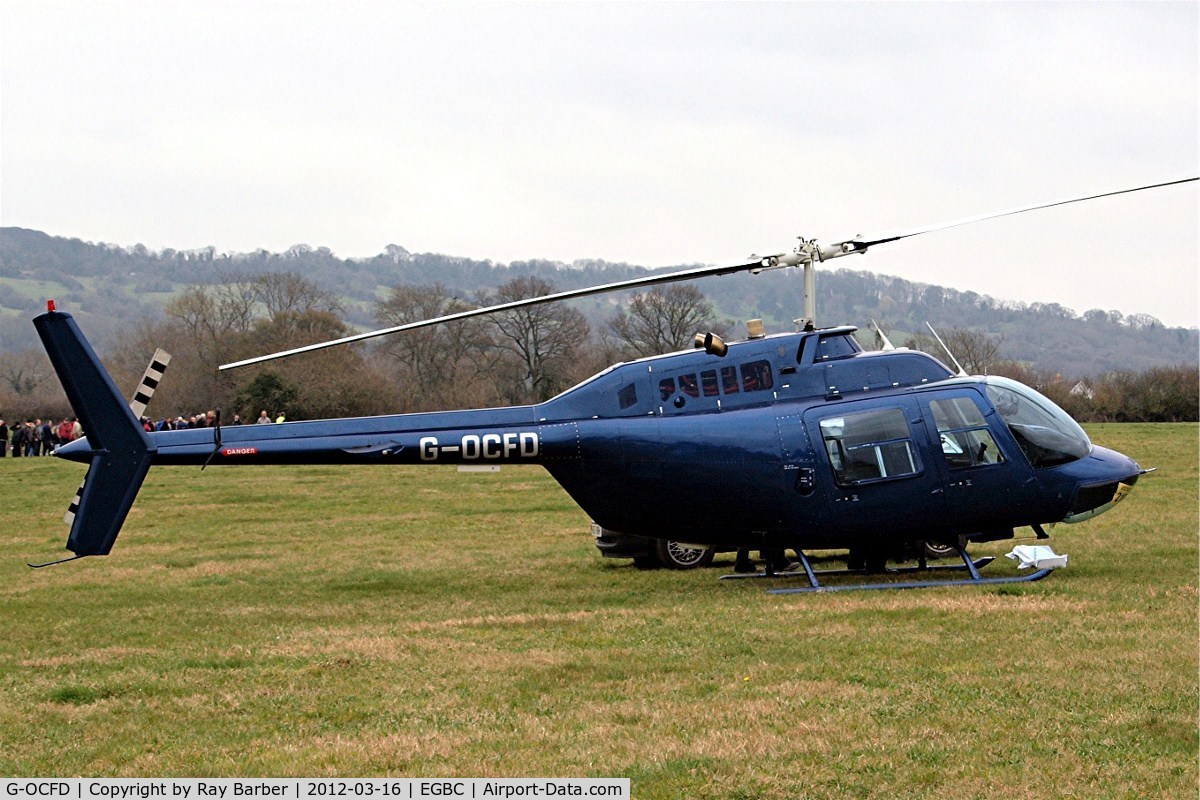G-OCFD, 1980 Bell 206B JetRanger III C/N 3165, Bell 206B3 Jet Ranger III [3165] Cheltenham Racecourse~G 16/03/2012