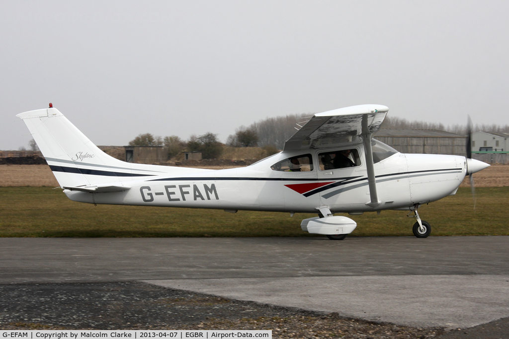 G-EFAM, 1999 Cessna 182S Skylane C/N 18280442, Cessna 182S Skylane at The Real Aeroplane Club's Spring Fly-In, Breighton Airfield, April 2013.