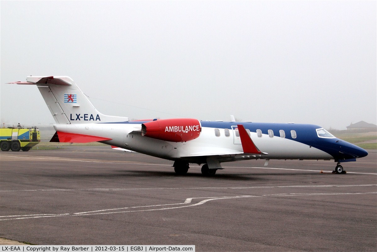 LX-EAA, 2006 Learjet 45 C/N 321, Learjet 45 [45-321] (Ducair Luxembourg Air Ambulance) Staverton~G 15/03/2012