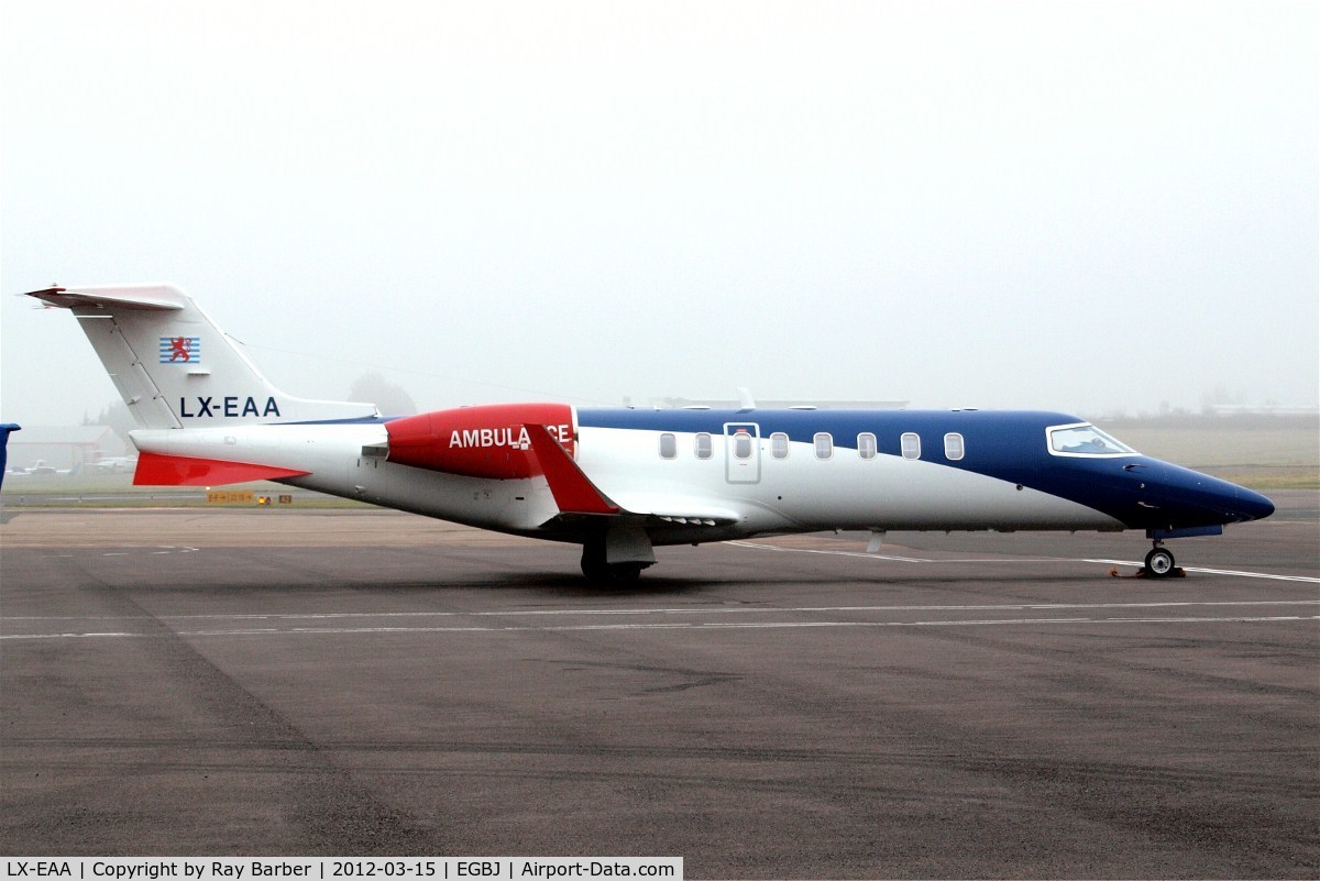 LX-EAA, 2006 Learjet 45 C/N 321, Learjet 45 [45-321] (Ducair Luxembourg Air Ambulance) Staverton~G 15/03/2012