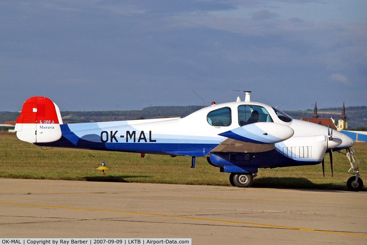 OK-MAL, 1961 Let L-200A Morava C/N 170702, LET L-200A Morava [170702] (Blue Sky Service) Brno-Turany~OK 09/09/2007