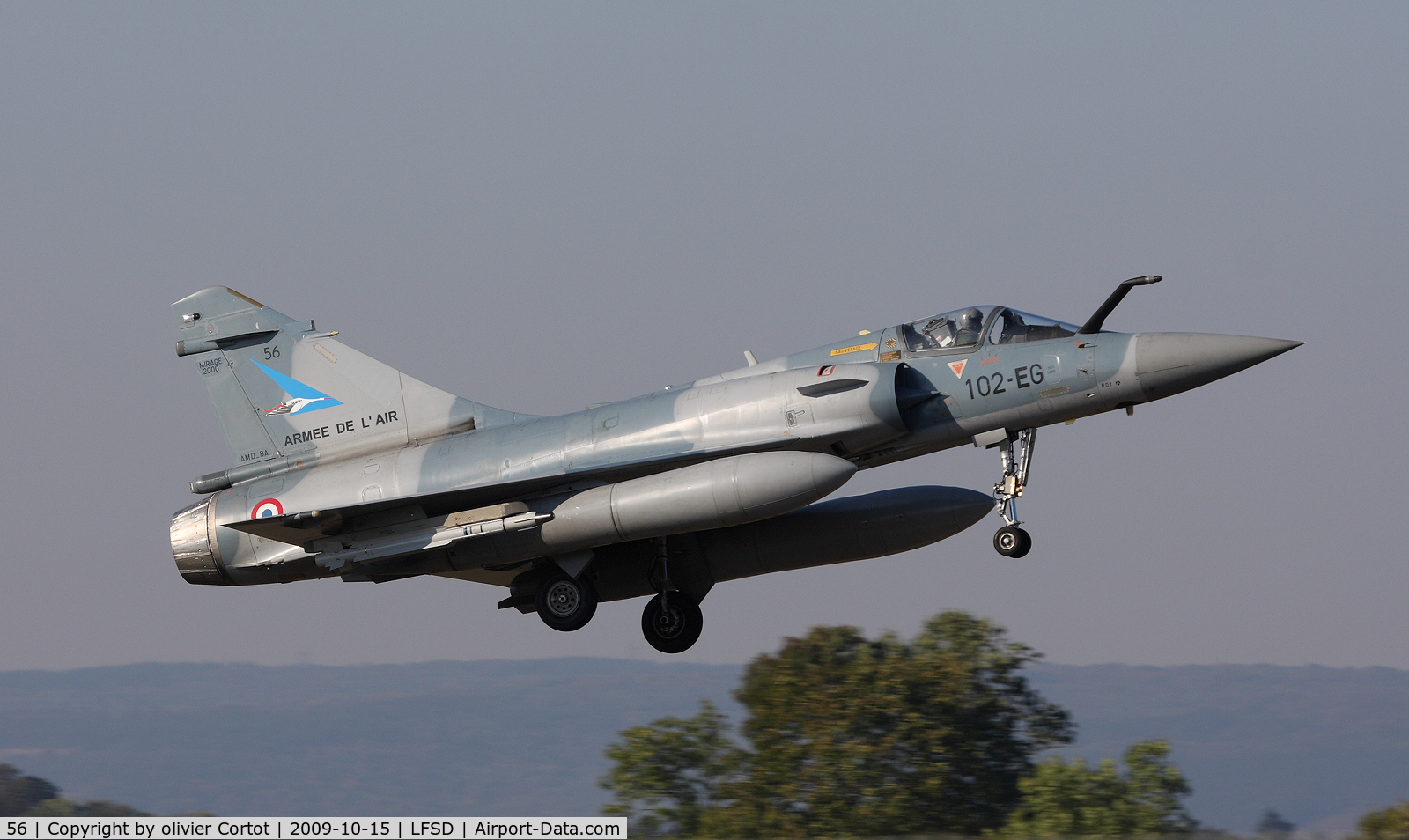56, Dassault Mirage 2000-5F C/N 256, Landing at Dijon AB
