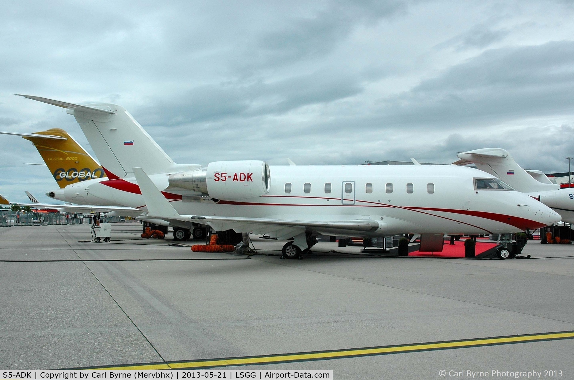 S5-ADK, 2010 Bombardier Challenger 605 (CL-600-2B16) C/N 5855, Part of the EBACE 2013 Static Display