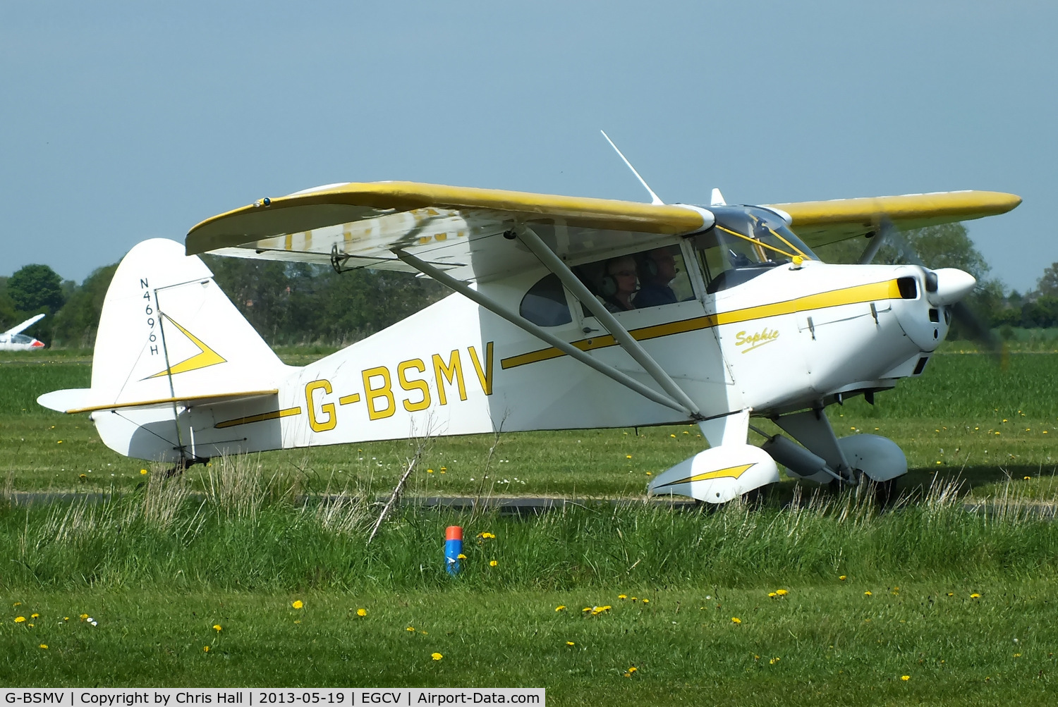 G-BSMV, 1948 Piper PA-17 Vagabond C/N 17-94, at the Vintage Aircraft flyin