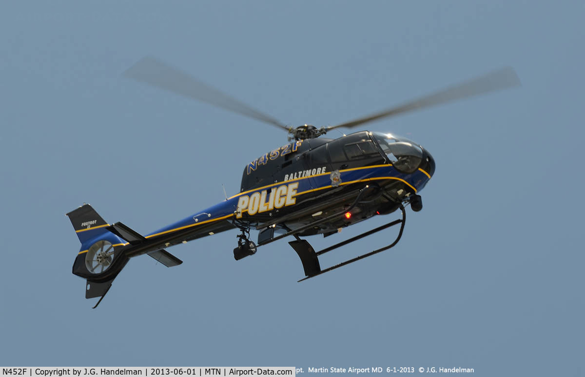 N452F, 2001 Eurocopter EC-120B C/N 1199, Take off  for patrol.
