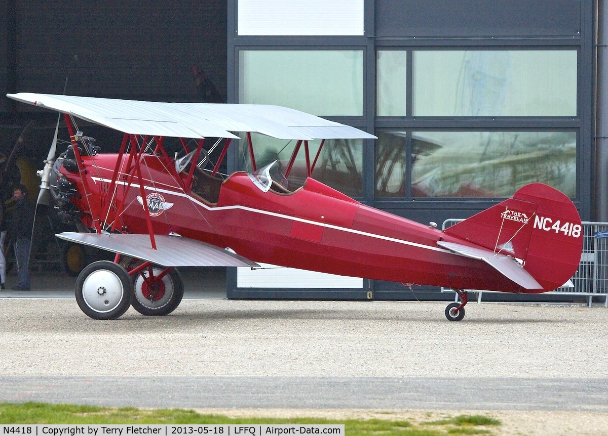 N4418, 1928 Curtiss-Wright Travel Air 4000 C/N 378, At 2013 Airshow at La Ferte Alais , Paris, France
