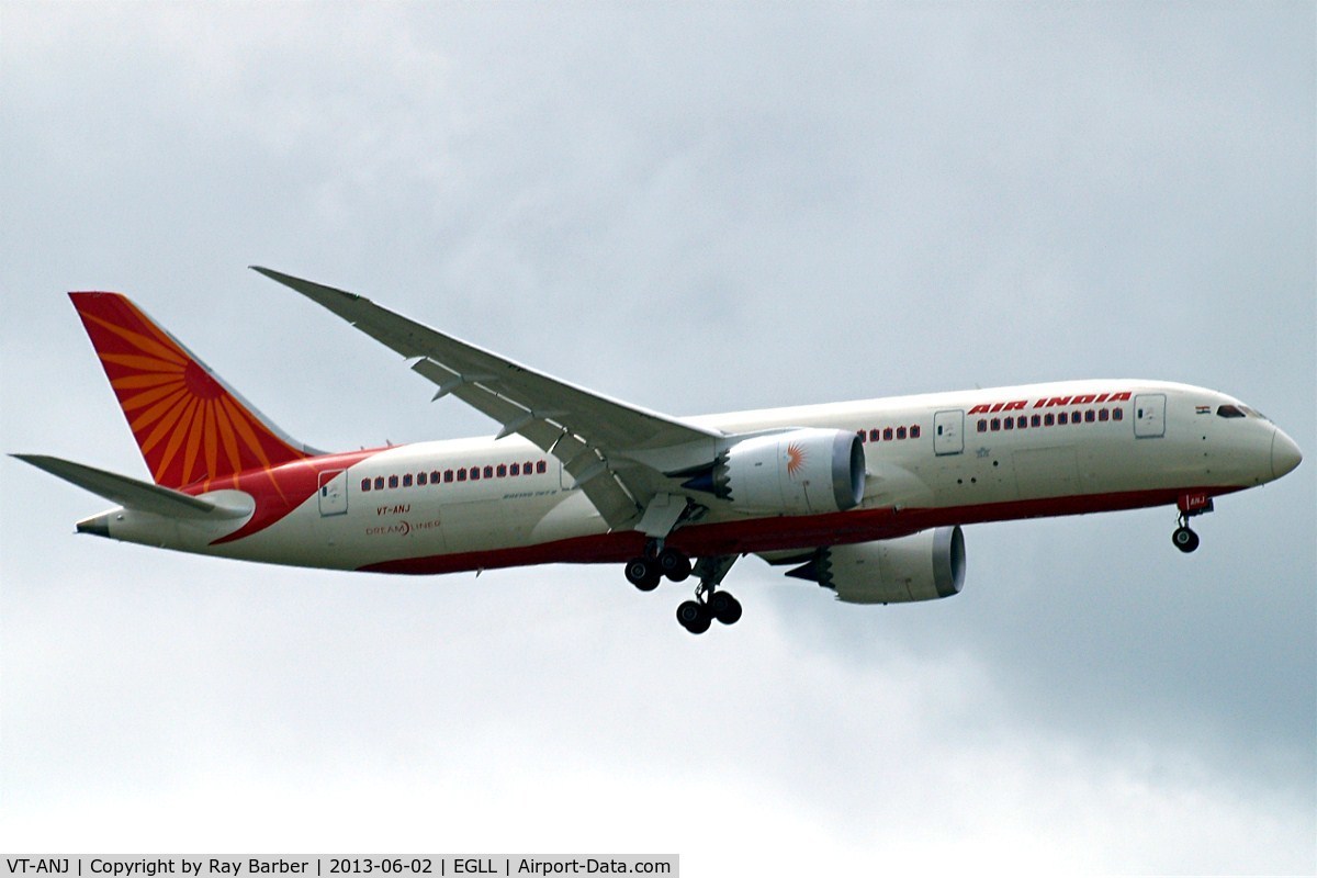 VT-ANJ, 2012 Boeing 787-8 Dreamliner C/N 36281, Boeing 787-8 Dreamliner [36281] (Air India) Home~G 02/06/2013