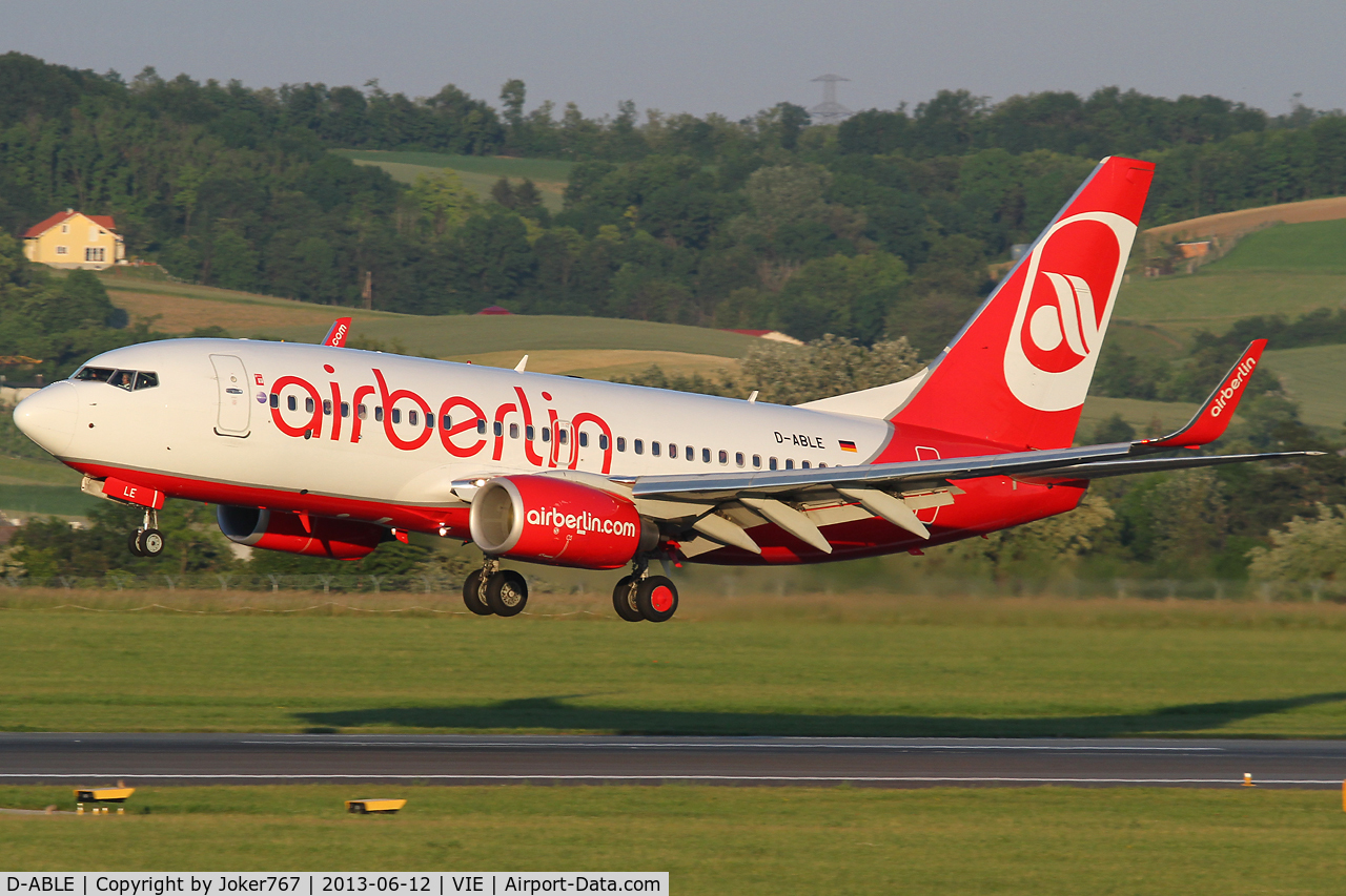 D-ABLE, 2010 Boeing 737-76J C/N 36873, Air Berlin