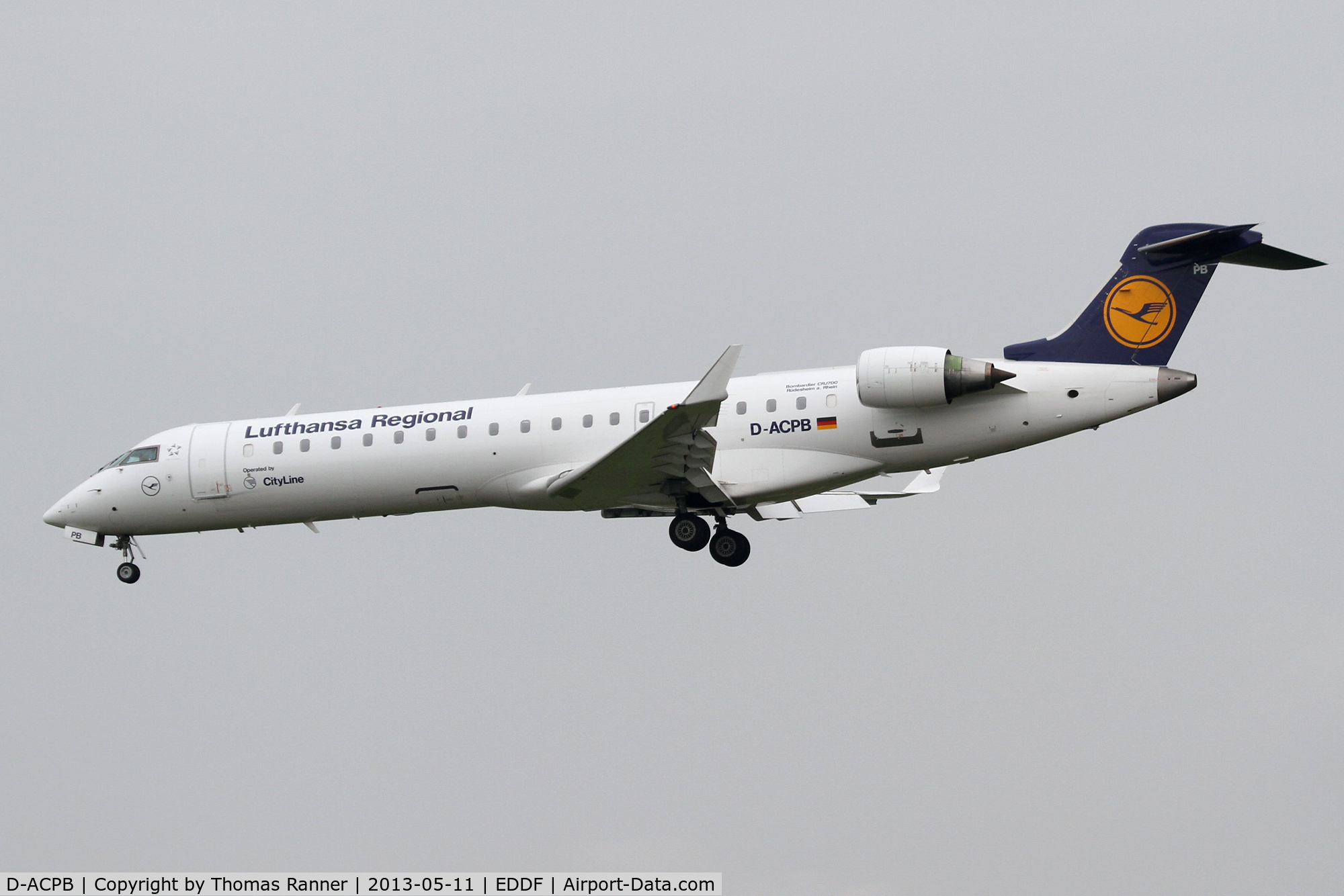 D-ACPB, 2001 Canadair CRJ-701ER (CL-600-2C10) Regional Jet C/N 10013, Lufthansa City Line CRJ-700