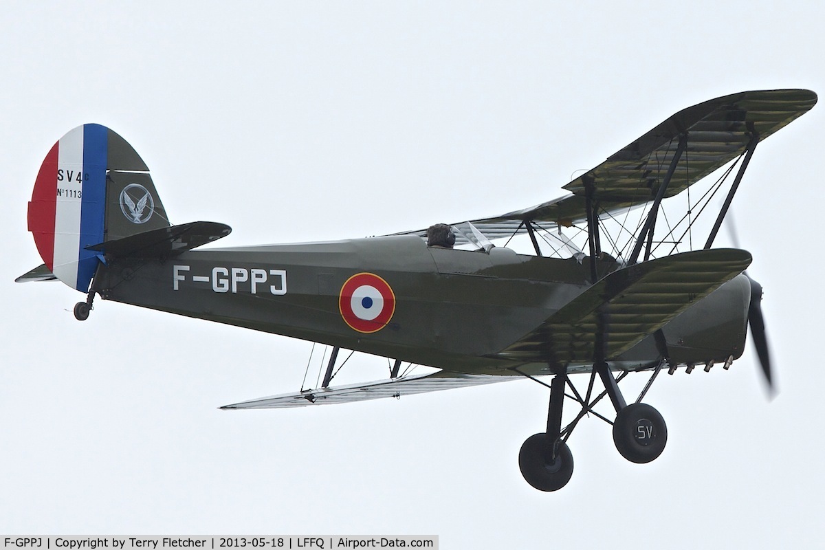 F-GPPJ, Stampe-Vertongen SV-4C C/N 1113, At 2013 Airshow at La Ferte Alais , Paris , France