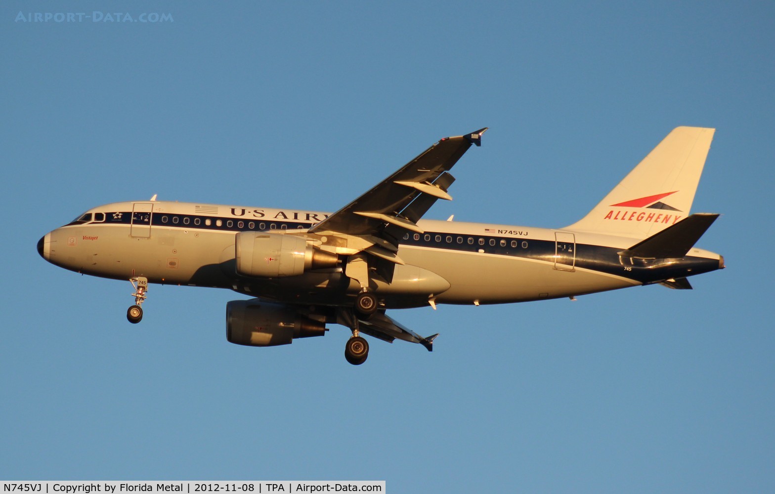 N745VJ, 2000 Airbus A319-112 C/N 1289, USAirways 