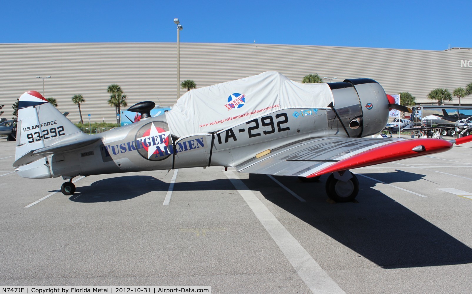 N747JE, 1958 North American AT-6G Texan C/N 168-394 (49-3292), Tuskegee Airmen T-6 at Orange County Convention Center Orlando FL for NBAA